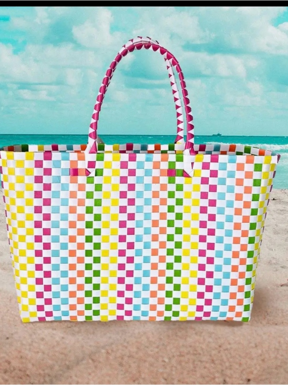 Basket Weave Oversized
Tote Bag / Shoulder bag